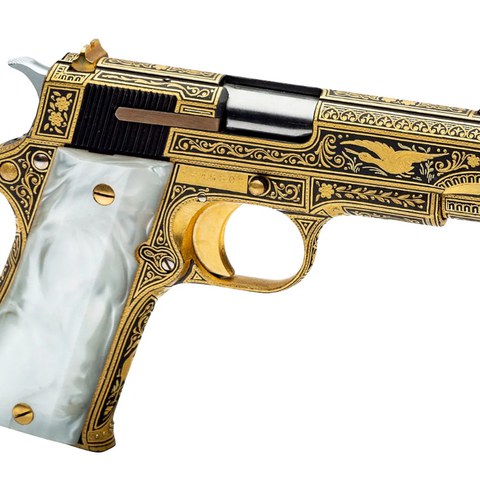 Semi-automatic pistol Star Mod. BM, damascened