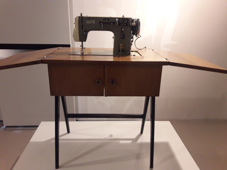 ALFA brand sewing machine with manual table